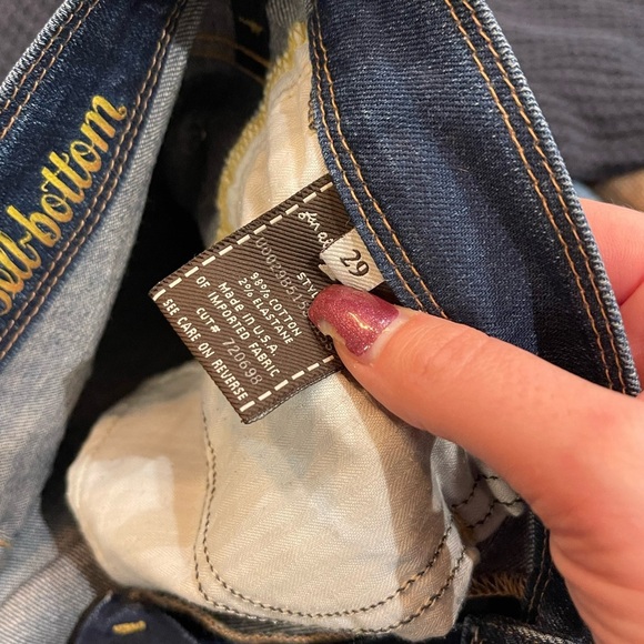 7 For All Mankind Dark Blue Bell bottom Jeans - Picture 2 of 6